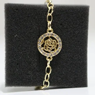 LUXON COLLECTION GOLD TAŞLI KARMA FİGÜRLÜ ÇELİK GOLD BİLEKLİK