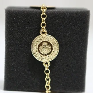 LUXON COLLECTION KIVRIM FİGÜRLÜ ÇELİK GOLD BİLEKLİK